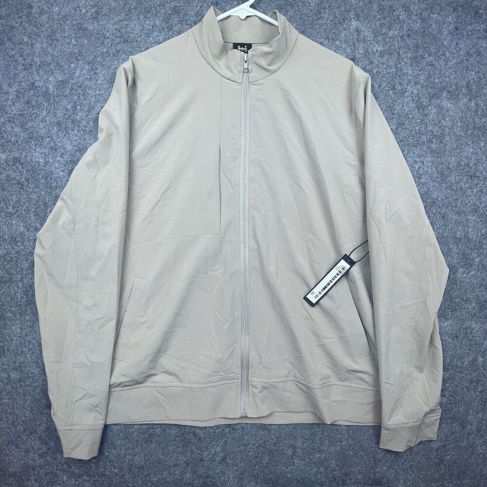Grand Running Club Jacket Mens‎ Large Marco Taupe Lightweight Workout Golf